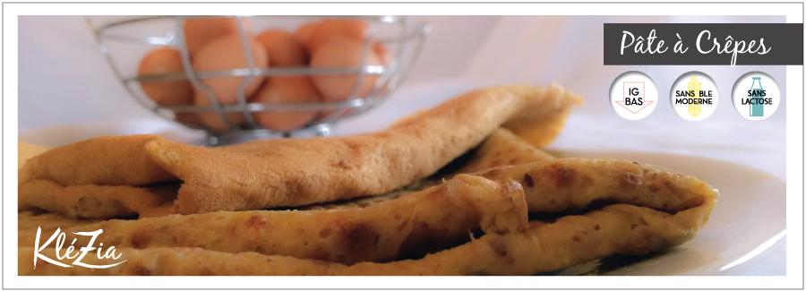 Crêpes locales à IG bas - sans lactose ni blé moderne