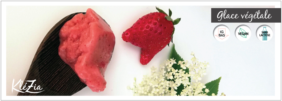Glace Végétale Fraise-Acacia à IG bas
